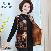 熊起2020妈妈装马甲女冬季中老年马夹女加绒奶奶坎肩外套保暖背心秋冬外穿