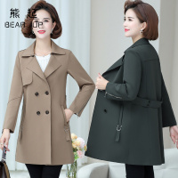熊起2021妈妈秋装风衣新款中年女装春秋长款外套40岁气质女士薄款上衣