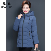 熊起2021短款妈妈棉衣外套冬装新款小个子羽绒棉服女大码中老年小棉袄