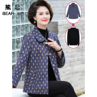 熊起2021新款妈妈春秋外套洋气高贵中年妇女秋冬上衣50岁中老年人毛呢