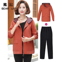 熊起2021中老年春秋外套女短款妈妈秋装上衣新款中年50岁薄款洋气夹克