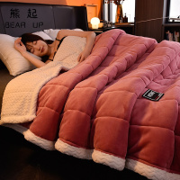 熊起家纺2021毛毯冬季加厚珊瑚法兰绒盖毯子单人毛巾被空调被子春秋床单床上用