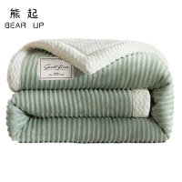 熊起家纺2021毛毯三层加厚珊瑚绒盖毯法兰绒单双人冬季沙发毯空调午睡小毯子女