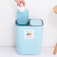 双盖垃圾桶按压式家用垃圾桶大号创意卫生间厨房客厅分类垃圾桶..