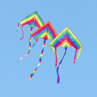 彩虹风筝带线轮套装潍坊闪电客小卡通初学者微风易飞儿童网红2021新款