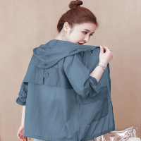 夏天薄款防晒衣女2022年新款闪电客长袖防晒服上衣短款夏季外套
