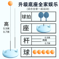 乒乓球训练器自练儿童玩具弹力软轴网红室内家用球拍健身_加强款白色家庭运动娱乐版2球拍5球2杆