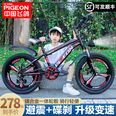 飞鸽(FLYING PIGEON)儿童自行车6-8-15岁青少年变速单车女男孩20寸学生山地中大童