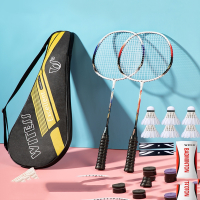 闪电客羽毛球拍旗舰店套装碳素纤维成人儿童专业型单双拍