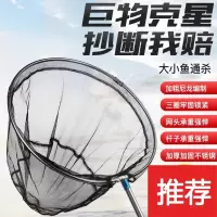 闪电客抄网竿套装全套鱼网捞鱼网兜伸缩抄网杆折叠网抄操网钓鱼捞网渔具