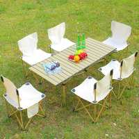 闪电客户外折叠桌露营野餐便携式桌椅子野营家庭蛋卷桌装备用品套装