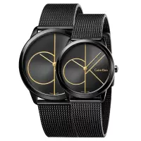 CK卡文克莱(Calvin Klein)欧美品牌时尚极简手表 MINIMAL系列情侣款简约玫瑰金色石英表