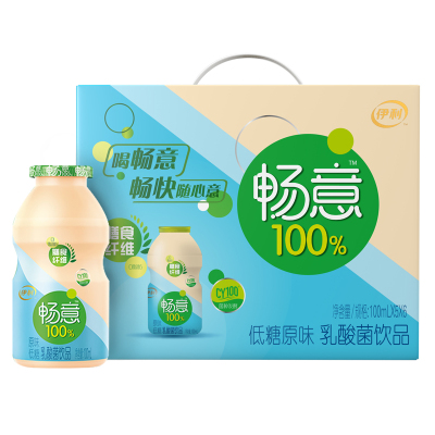 伊利 畅意乳酸菌风味酸奶低糖100ml*30瓶整箱装