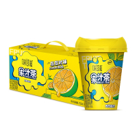 伊利 味可滋果汁茶饮料青青橘柠味250ml*8盒