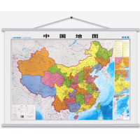世界地图+中国地图挂图 1.1米单张双面高清 办公室家用墙贴 全新版