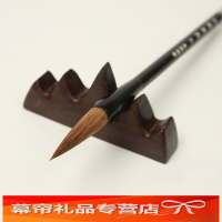 古艺文房四宝 正宗红木笔架 五指山笔搁 黑梓木笔挂 毛笔书法用品SN7164