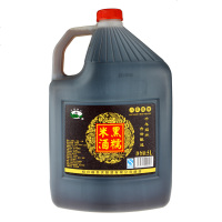 吴越稽山八年陈黑糯米酒5L绍兴袋装加饭黄酒坛装