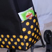 开馨宝 便携手拉车可折叠超市购物车六轮爬楼购物车防水牛津布家用拉杆小推车