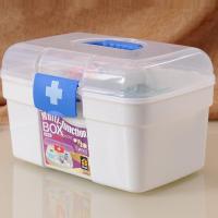 家英 家用保健多用小号药箱 储物箱 家用急救收纳箱21*13*13CM(2395)