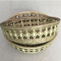 竹编收纳筐酒店厨房零食筐竹制品簸箕箩筐果盘馒头筐鸡蛋篮