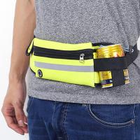 健身包男女户外运动跑步健身腰包手机腰包多功能隐形健身包-防水荧光绿 6寸内通用
