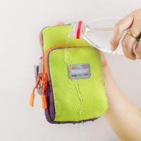手臂套腕包运动臂包跑步臂袋男女健身手臂套腕包-大号新款荧光绿 6寸内