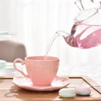 玻璃茶壶 炉底座茶壶 欧式浮雕水壶 蜡烛加热温茶 骨瓷花茶茶具