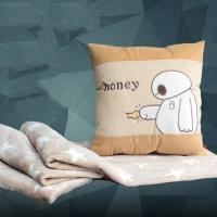 车载靠垫车上车内饰用品汽车靠枕空调抱枕被子两用可爱卡通靠垫