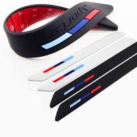 车身防擦条汽车前后保险杆防撞条加厚软胶防擦条贴-保险杆防撞条-白色2条