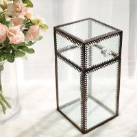 玻璃化妆刷桶美妆刷筒套刷桶刷子收纳盒铜包边防尘