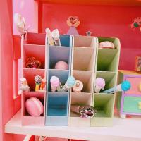 拉面丸子分格多功能收纳盒办公桌面笔筒收纳架首饰杂物分隔整理盒