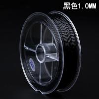 水晶线弹力线手链线透明串珠线穿金刚菩提文玩佛珠手串绳穿绳-黑色1mm一卷