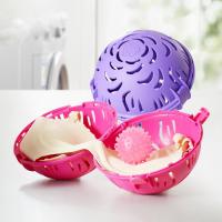 文胸清洗球护洗袋洗衣机专形洗护用防变内衣洗衣袋网袋-紫色(适合A-C杯文胸)