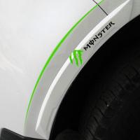 汽车轮眉防撞条防撞胶汽车装饰条车身通用轮弧挡泥板胶条-小怪兽轮眉-黑色2条