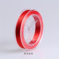 手链绳穿珠子用弹力线穿手链皮筋手串绳蜜蜡珠宝水晶线串珠绳-07大红色