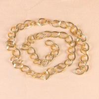 链接条铁环服装店壁挂衣裤架连体不锈钢链条吊环连接条-金色铝合金链条1个