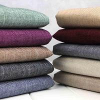 亚麻布料棉麻布加厚老粗布帆布软包沙套面料防尘沙布料-蓝灰色1件=1米