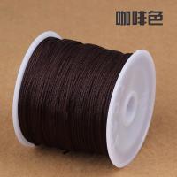 玉线编织线0.8毫米珠宝线串珠线手链线吊坠挂绳DIY穿绳线-72号玉线-咖啡色(45米)