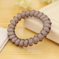 头饰饰品电话线皮筋电话绳圈绳女夹头绳-深灰15个装