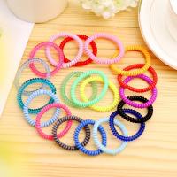 头饰女孩饰电话线电话绳圈绳头绳女饰皮筋皮套-颜色随机30个装