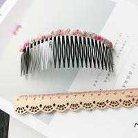 盘刘海梳带齿箍卡梳插梳头饰夹子宽边前插饰品-颜色随机10个装