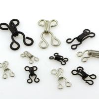 金属领钩风纪扣内衣对勾纽铜暗钩扣搭扣调节隐形扣-[0#]黑色5对装