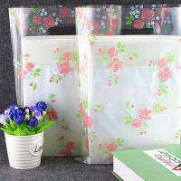 塑料袋加厚透明百合花服装袋手提袋礼品袋50个装购物包装袋