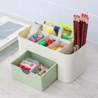 简约桌面收纳盒分格带抽屉储物盒子口红钥匙整理盒化妆品收纳盒