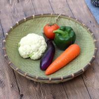 竹筛子竹编洗菜沥水篮编制有孔竹簸箕筛茶叶晾晒竹匾收纳竹筐