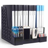 文件夹栏框办公桌面用品收纳盒档案资料多层书架简易桌上整理架