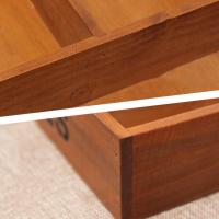 复古实木桌面化妆品收纳盒家居杂物储物整理盒遥控器木盒子