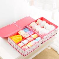 内衣袜子收纳盒二件套可水洗文胸内裤收纳盒加厚内衣储物整理盒