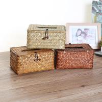 编织餐巾抽纸盒方形草编纸巾盒洗手间抽纸盒车载纸巾盒