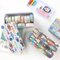 创意插画系列双层马口铁收纳盒文具首饰桌面杂物收纳整理储物盒